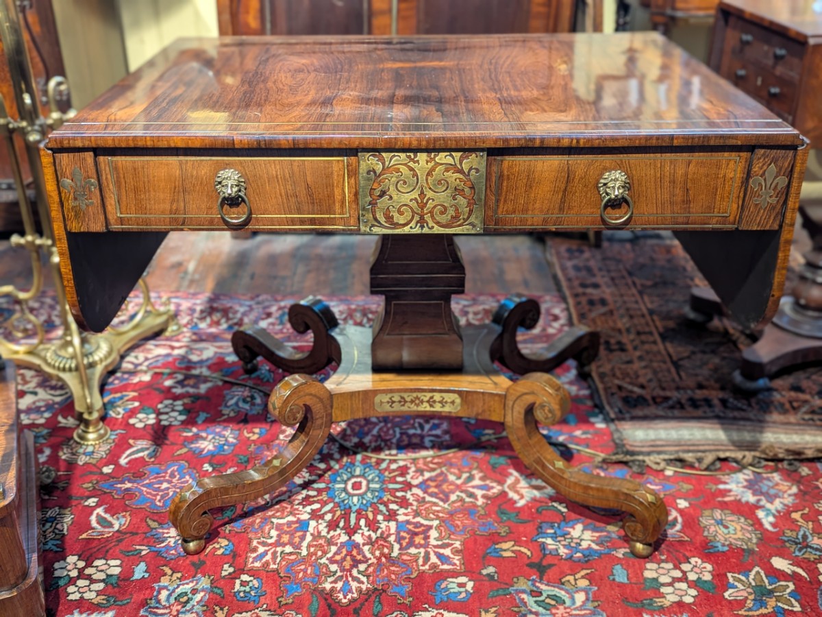 Regency Brass Mounted Sofa Table